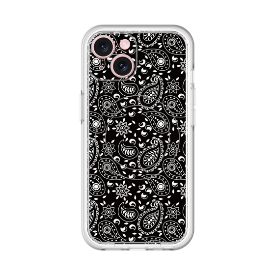 スリムプロテクションプレミアムケース with MagSafe［ ペイズリー - Black ］