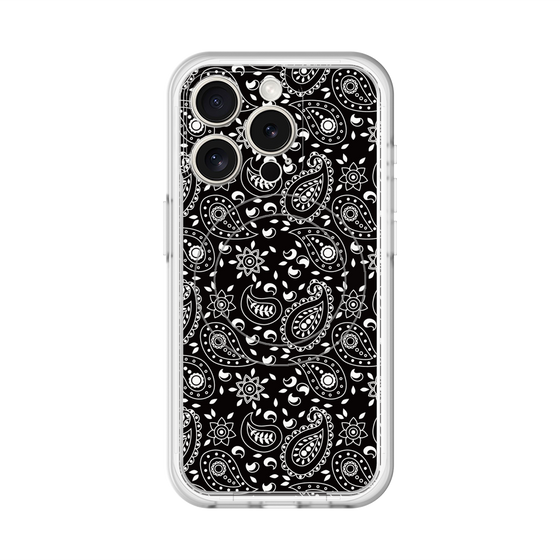 スリムプロテクションプレミアムケース with MagSafe［ ペイズリー - Black ］