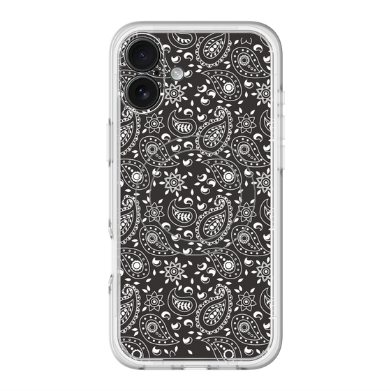 スリムプロテクションプレミアムケース with MagSafe［ ペイズリー - Black ］
