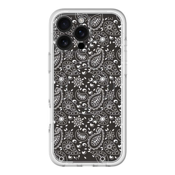 スリムプロテクションプレミアムケース with MagSafe［ ペイズリー - Black ］