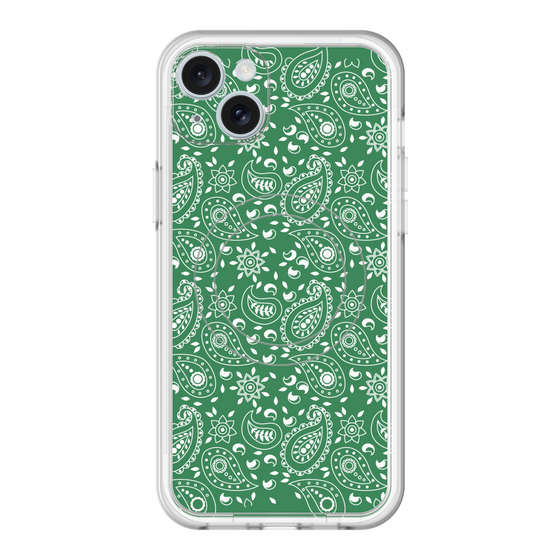 スリムプロテクションプレミアムケース with MagSafe［ ペイズリー - Green ］