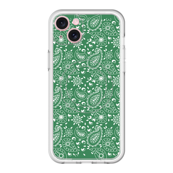 スリムプロテクションプレミアムケース with MagSafe［ ペイズリー - Green ］