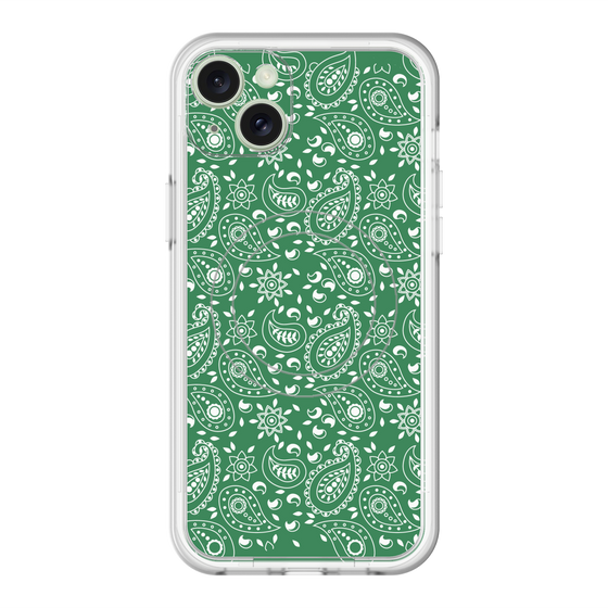 スリムプロテクションプレミアムケース with MagSafe［ ペイズリー - Green ］