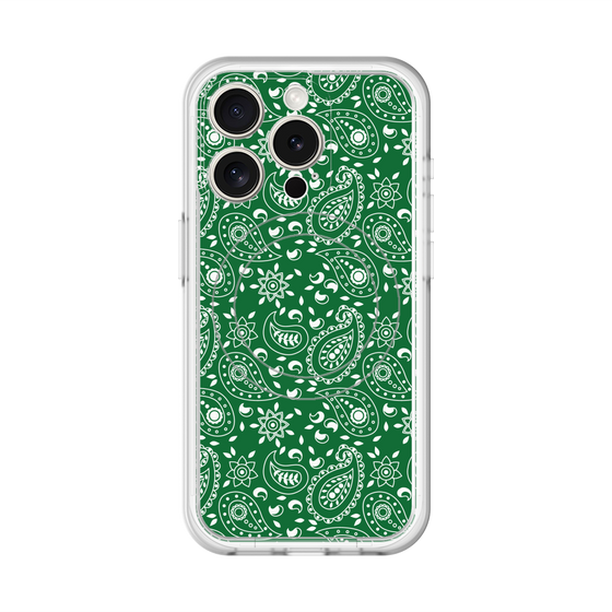 スリムプロテクションプレミアムケース with MagSafe［ ペイズリー - Green ］