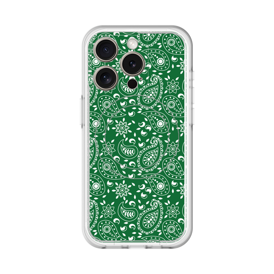 スリムプロテクションプレミアムケース with MagSafe［ ペイズリー - Green ］