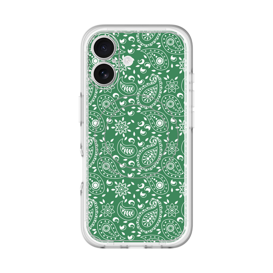 スリムプロテクションプレミアムケース with MagSafe［ ペイズリー - Green ］
