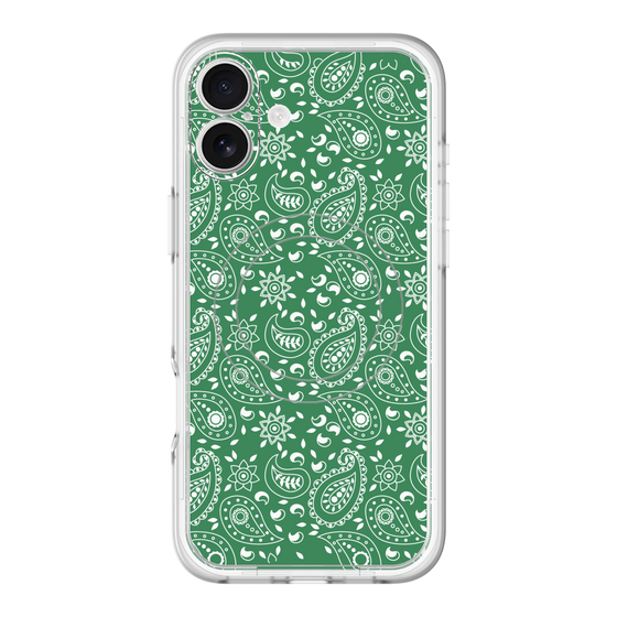 スリムプロテクションプレミアムケース with MagSafe［ ペイズリー - Green ］