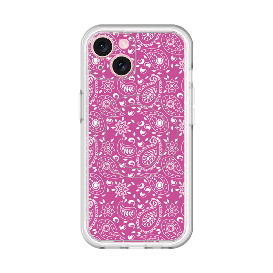 スリムプロテクションプレミアムケース with MagSafe［ ペイズリー - Pink ］