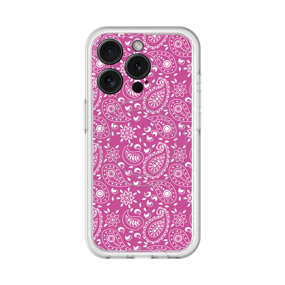 スリムプロテクションプレミアムケース with MagSafe［ ペイズリー - Pink ］