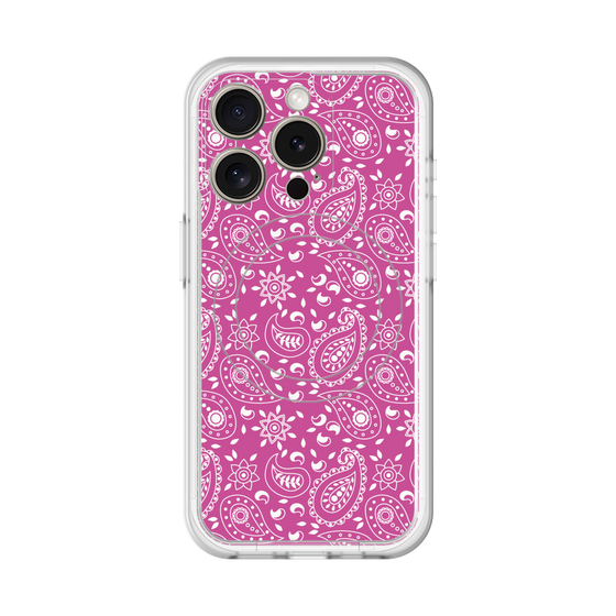 スリムプロテクションプレミアムケース with MagSafe［ ペイズリー - Pink ］