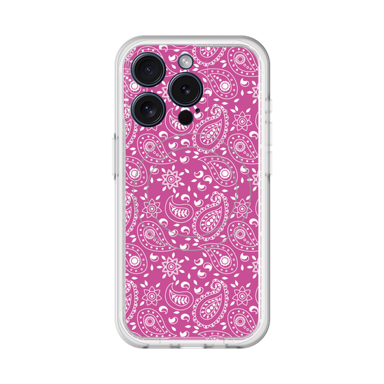スリムプロテクションプレミアムケース with MagSafe［ ペイズリー - Pink ］