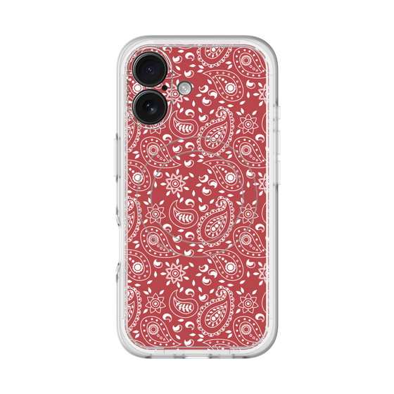 スリムプロテクションプレミアムケース with MagSafe［ ペイズリー - Red ］