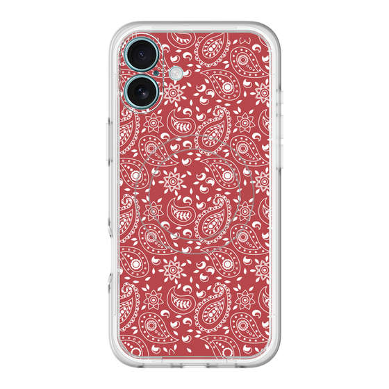 スリムプロテクションプレミアムケース with MagSafe［ ペイズリー - Red ］
