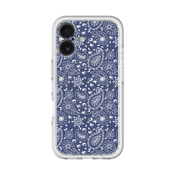 スリムプロテクションプレミアムケース with MagSafe［ ペイズリー - Blue ］