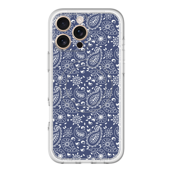 スリムプロテクションプレミアムケース with MagSafe［ ペイズリー - Blue ］
