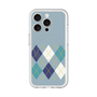 スリムプロテクションプレミアムケース with MagSafe［ Nordic Argyle - Blue ］