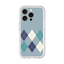 スリムプロテクションプレミアムケース with MagSafe［ Nordic Argyle - Blue ］