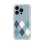 スリムプロテクションプレミアムケース with MagSafe［ Nordic Argyle - Blue ］