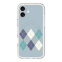 スリムプロテクションプレミアムケース with MagSafe［ Nordic Argyle - Blue ］