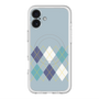 スリムプロテクションプレミアムケース with MagSafe［ Nordic Argyle - Blue ］