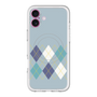 スリムプロテクションプレミアムケース with MagSafe［ Nordic Argyle - Blue ］