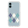 スリムプロテクションプレミアムケース with MagSafe［ Nordic Argyle - Blue ］