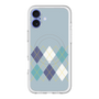 スリムプロテクションプレミアムケース with MagSafe［ Nordic Argyle - Blue ］