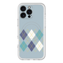 スリムプロテクションプレミアムケース with MagSafe［ Nordic Argyle - Blue ］