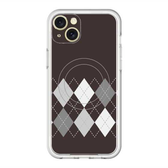 スリムプロテクションプレミアムケース with MagSafe［ Nordic Argyle - Black ］