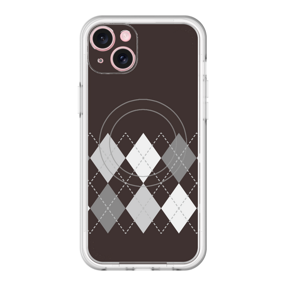 スリムプロテクションプレミアムケース with MagSafe［ Nordic Argyle - Black ］