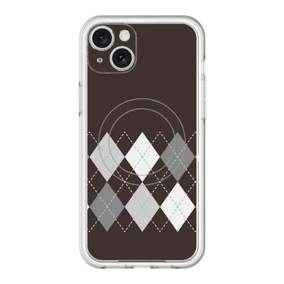 スリムプロテクションプレミアムケース with MagSafe［ Nordic Argyle - Black ］