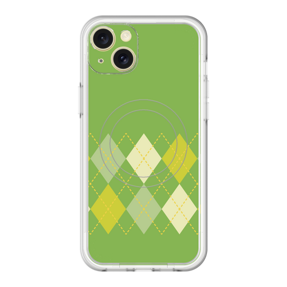 スリムプロテクションプレミアムケース with MagSafe［ Nordic Argyle - Green ］