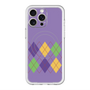 スリムプロテクションプレミアムケース with MagSafe［ Nordic Argyle - Purple ］