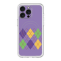 スリムプロテクションプレミアムケース with MagSafe［ Nordic Argyle - Purple ］