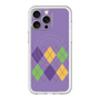 スリムプロテクションプレミアムケース with MagSafe［ Nordic Argyle - Purple ］