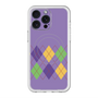 スリムプロテクションプレミアムケース with MagSafe［ Nordic Argyle - Purple ］