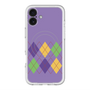 スリムプロテクションプレミアムケース with MagSafe［ Nordic Argyle - Purple ］