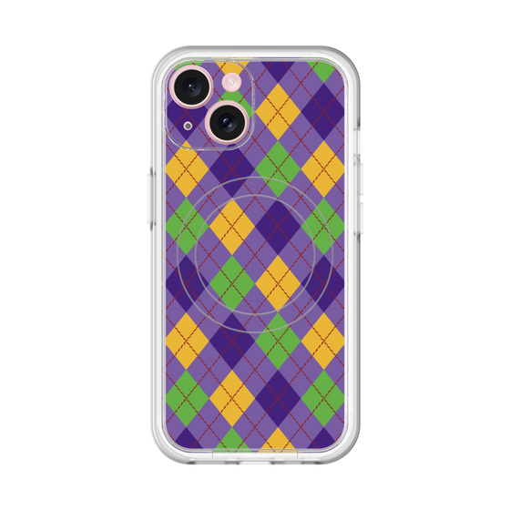 スリムプロテクションプレミアムケース with MagSafe［ Argyle - Purple ］