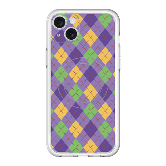 スリムプロテクションプレミアムケース with MagSafe［ Argyle - Purple ］