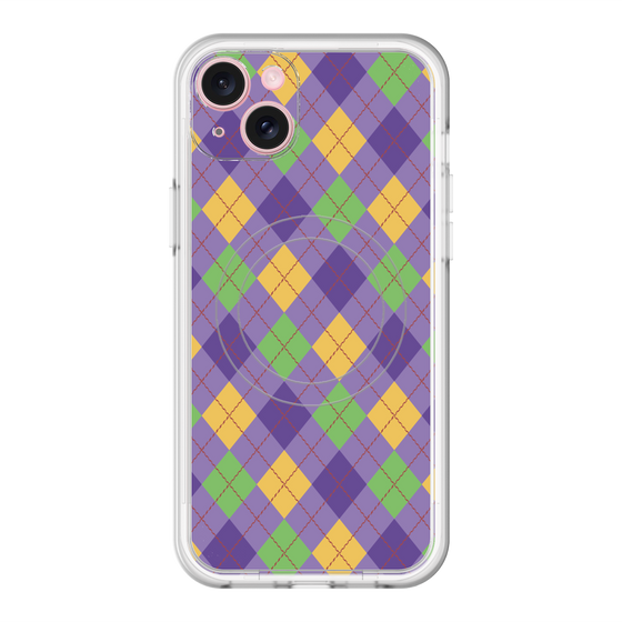 スリムプロテクションプレミアムケース with MagSafe［ Argyle - Purple ］