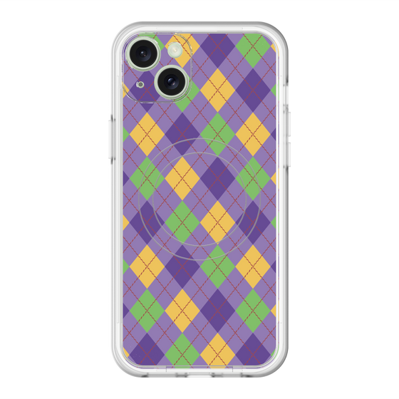 スリムプロテクションプレミアムケース with MagSafe［ Argyle - Purple ］