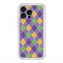スリムプロテクションプレミアムケース with MagSafe［ Argyle - Purple ］