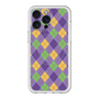 スリムプロテクションプレミアムケース with MagSafe［ Argyle - Purple ］