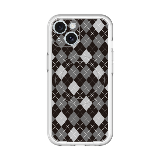 スリムプロテクションプレミアムケース with MagSafe［ Argyle - Black ］
