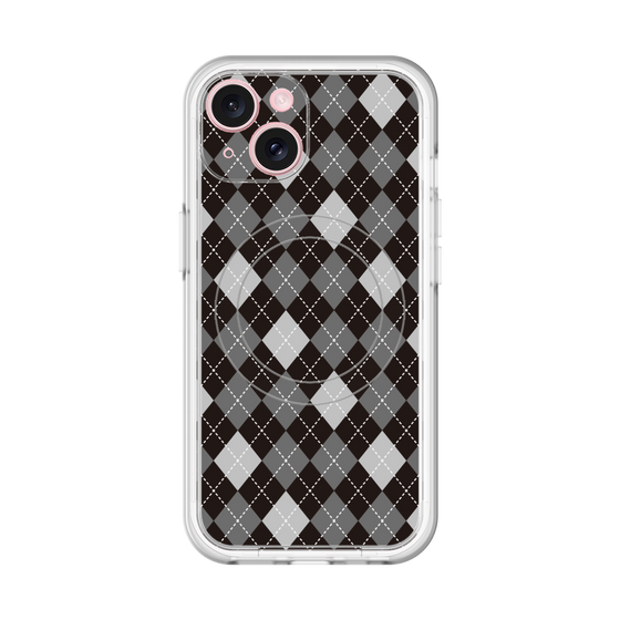 スリムプロテクションプレミアムケース with MagSafe［ Argyle - Black ］