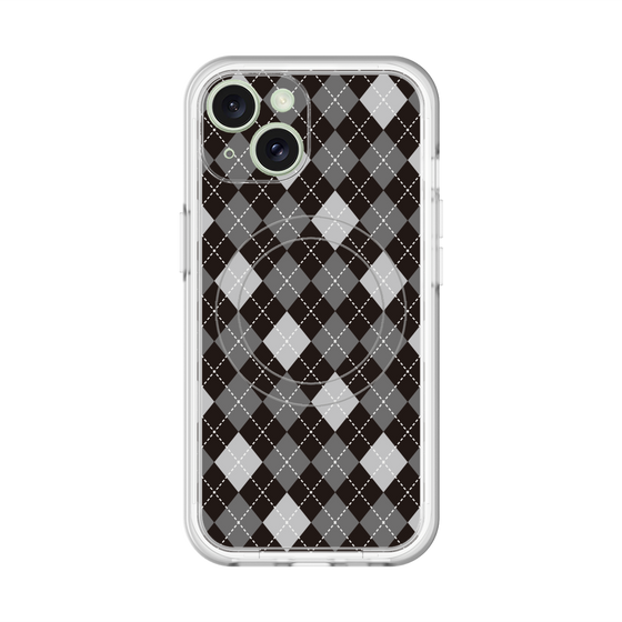 スリムプロテクションプレミアムケース with MagSafe［ Argyle - Black ］