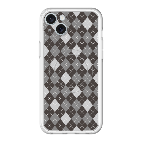 スリムプロテクションプレミアムケース with MagSafe［ Argyle - Black ］