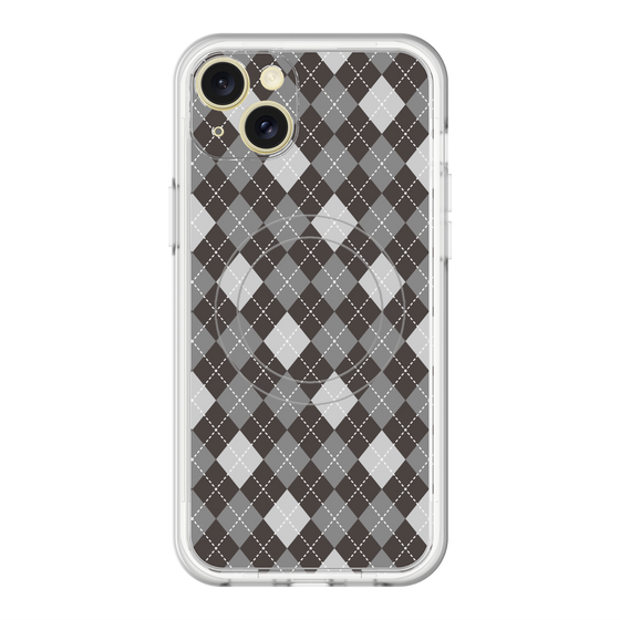 スリムプロテクションプレミアムケース with MagSafe［ Argyle - Black ］