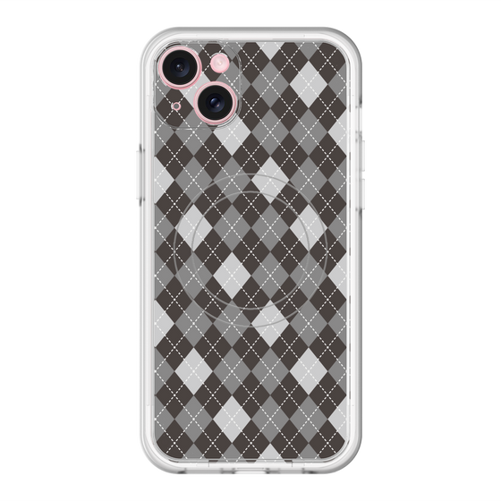 スリムプロテクションプレミアムケース with MagSafe［ Argyle - Black ］