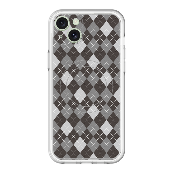 スリムプロテクションプレミアムケース with MagSafe［ Argyle - Black ］
